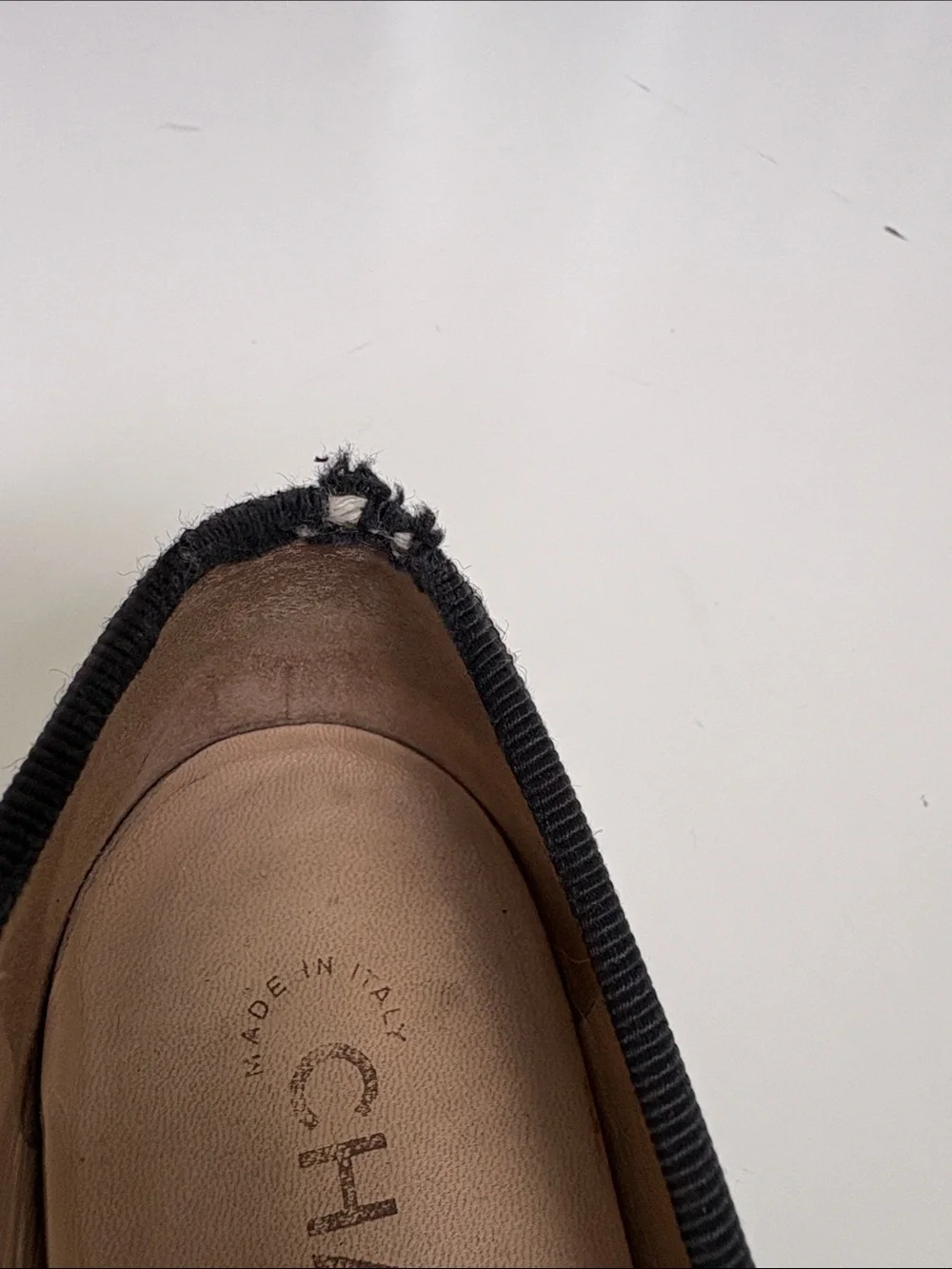 CHANEL Vintage Black Patent Leather CC Logo Ballet Flats with Bow